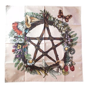 Nappe de Tarot - PENTACLE FLEURI