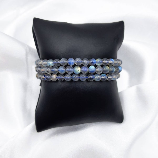 Bracelet Boule 06mm - LABRADORITE AA+