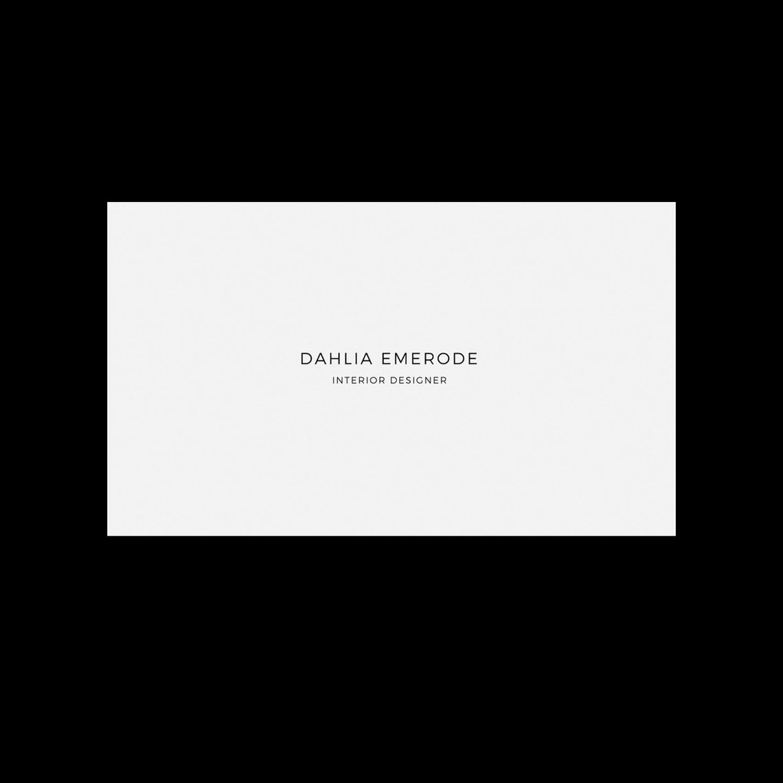 Digital Business Card Template Digital Download Minimalist Business