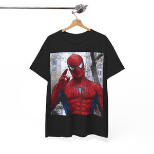 スパイダーマン映画Tシャツ | コミックコスプレシャツ マーベル 画像 1