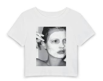 90s Icon Kate Moss photo Crop Tee | Skincare Graphic