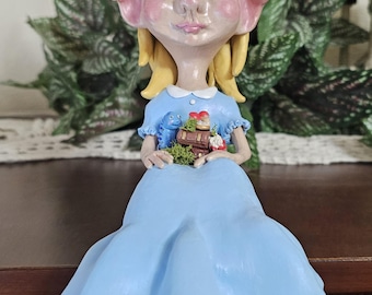 Alice in Wonderland house elf Figurine. Hand sculpted . Book nook decor