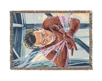 Big potato Spider hero Woven Throw Blanket 52"x37"