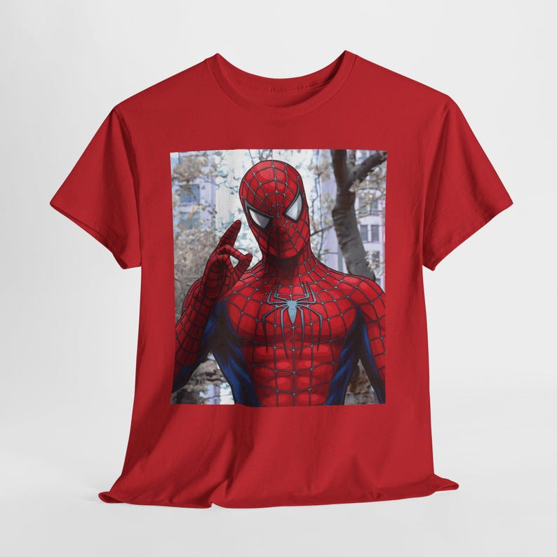 スパイダーマン映画Tシャツ | コミックコスプレシャツ マーベル 画像 4
