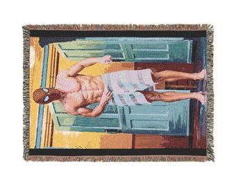 Big potato spider hero woven Throw Blanket 52"x37"