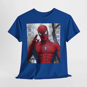 スパイダーマン映画Tシャツ | コミックコスプレシャツ マーベル 画像 5