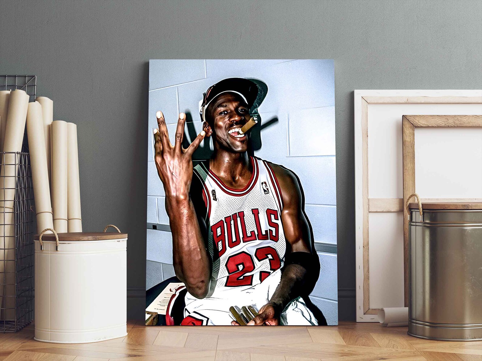 Michael Jordan Smoking Cigar Poster Print NBA Chicago Bulls Etsy Canada