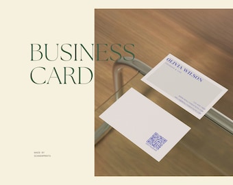 Business card, Printable template, Scandinavian design.