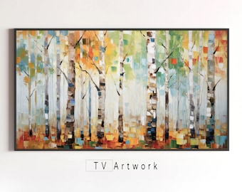 Samsung Frame TV Art | Aspen Grove | Abstract, Nature, Landscape | Digital Artwork for The Frame TV or other Digital Displays