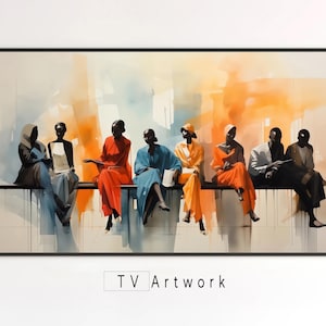 Samsung Frame TV Art | Ideas Move Amongst One Another | Abstract, Colorful, Empowerment | Made for Digital Screens