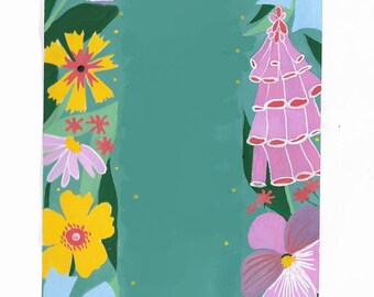 Summer Garden in Teal