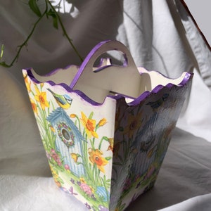 Little Birdy Cutlery/ Stationery Caddy Wooden,. Handmade with Decoupage image 3