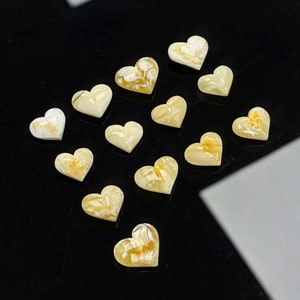 White Natural Amber Hearts | Heart Beads | personalisation | pendant Bead