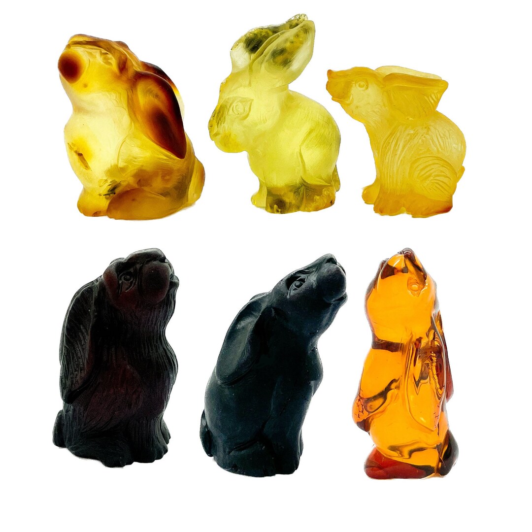 Baltic Amber Rabbit Figurine 2023 Bunny - Etsy
