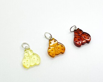 Baltic Amber Ladybug Pendant | Lemon , Honey, Cognac