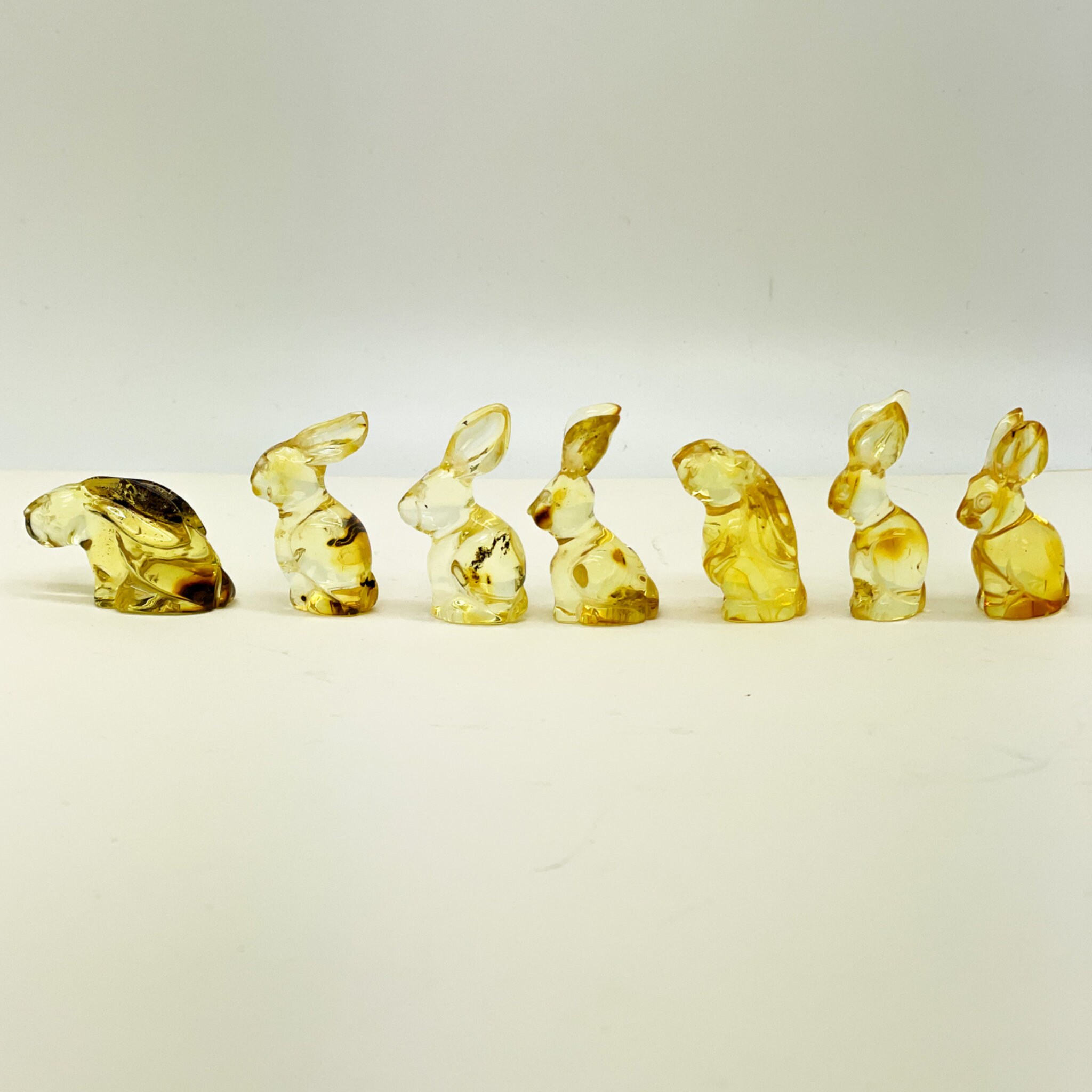 Baltic Amber Shiny Rabbit Figurine / Animal Statues - Etsy