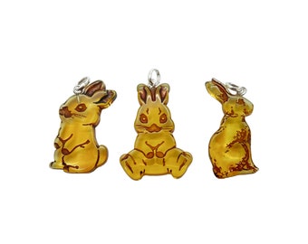 Baltic Amber Rabbit pendant | Symbol of 2023 years
