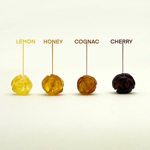 Natural Amber Rose Beads for jewellery making