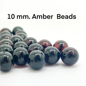10 mm 天然チェリーアンバールースビーズ