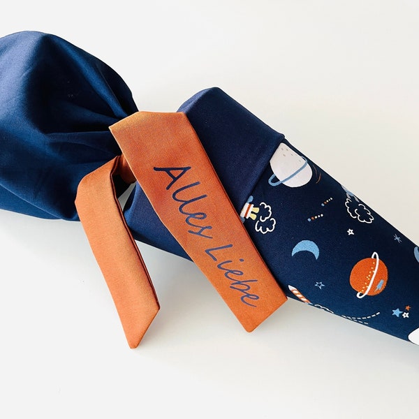 Rocket / Space | School bag (70 cm) / sibling bag (35 cm) / kindergarten / sugar bag / fabric gift bag