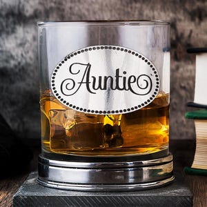 Personalised Whisky Tumbler | Engraved Auntie Whisky Glass | Whisky Glass Gift | Wedding Whisky Tumbler | Handcrafted by A E Williams Pewter