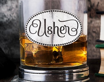 Usher Whisky Tumbler | Personalised Usher Tumblers | Ushers Whisky Glass | Engraved Usher Tumbler | Handcrafted by A E Williams Pewter