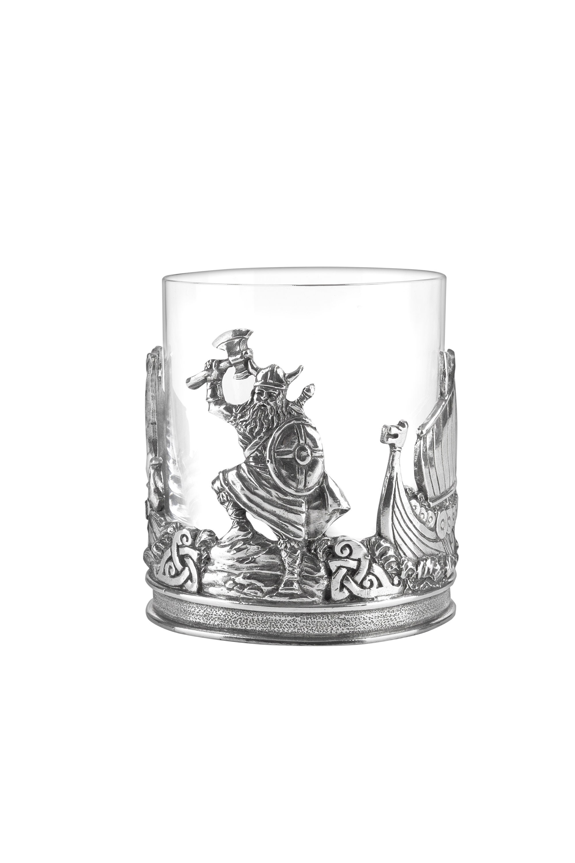 Viking Whisky Tumbler | Norse-inspired Barware | Handcrafted by A E Williams Pewter | Can be engraved with a name of your choice