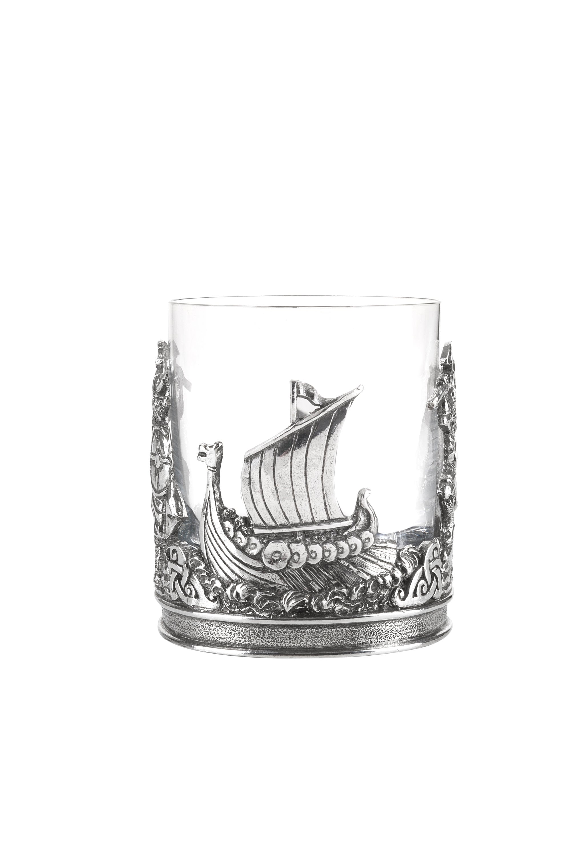 Viking Whisky Tumbler | Norse-inspired Barware | Handcrafted by A E Williams Pewter | Can be engraved with a name of your choice