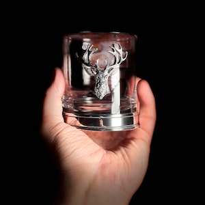 Stag Head Horns Finely Handcrafted In Solid Pewter In The UK - Foto 4