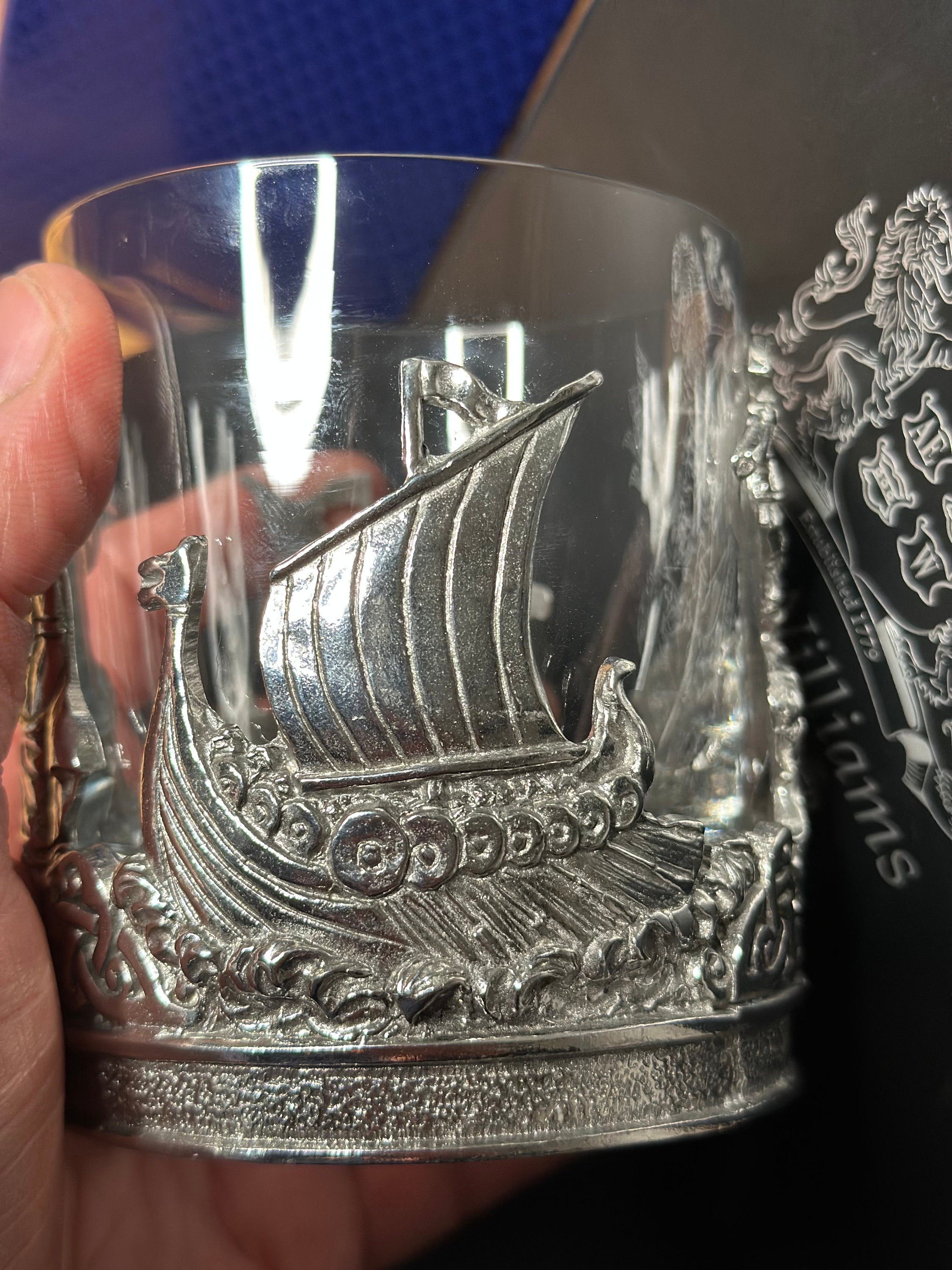 Viking Whisky Tumbler | Norse-inspired Barware | Handcrafted by A E Williams Pewter | Can be engraved with a name of your choice