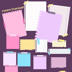 20 Editable Digital Notebook Papers for iPad