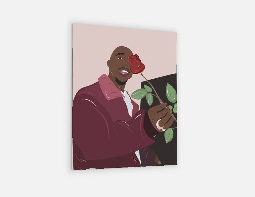 2pac Poster, Digital, Tupac Poster, Rap, Rap Art Print, Cartoon, Rapper ...
