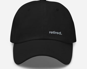 retired. baseball cap