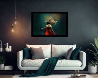 Neurodiversity Framed Canvas Art – The Tangled Artist, ADHD Awareness