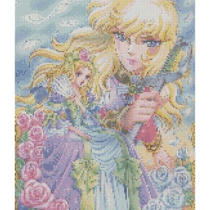 Cross stitch pattern Lady Oscar and Marie Antoinette