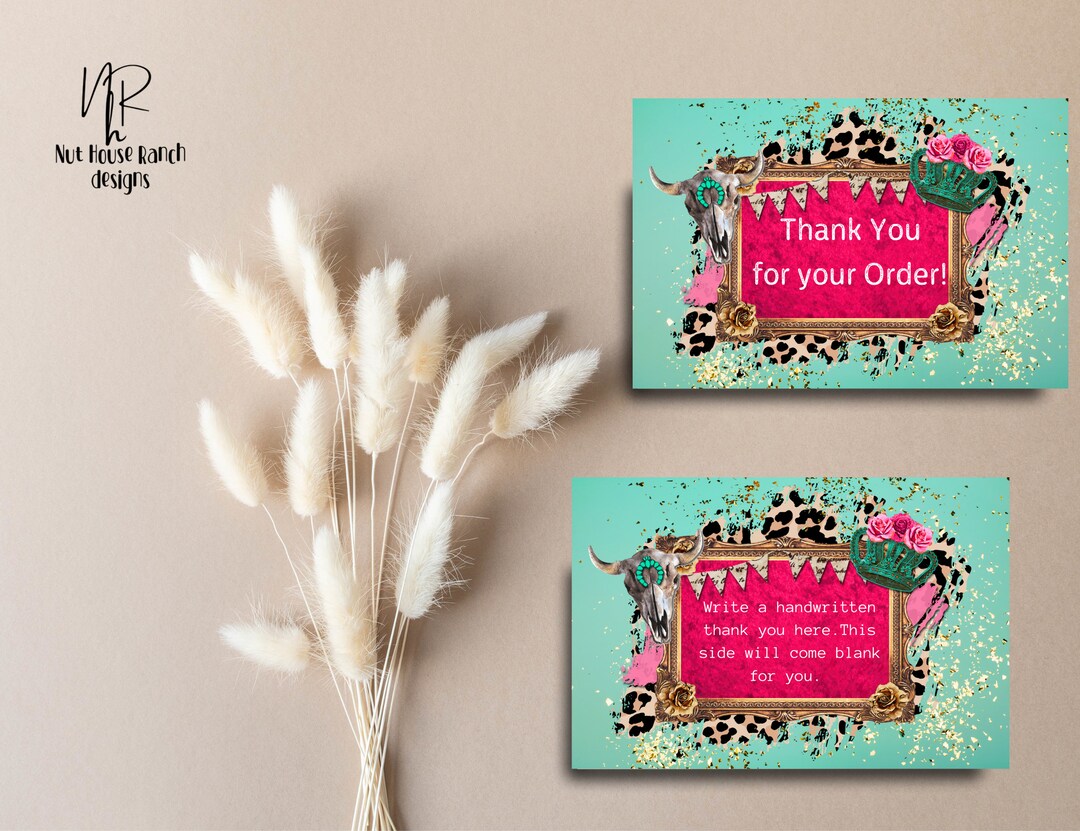 Boujee Business Thank You Card Printable Thanks for Your Etsy