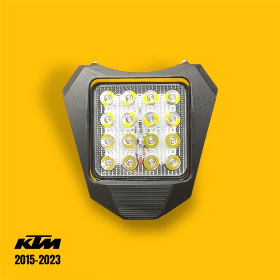 Plaque phare LEDs type KTM blanc (5 leds)