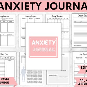 Mental Health Journal, Mental Health Planner, Anxiety Journal, Wellness Journal, Mood Tracker, Shadow Work Journal, Self-Care Journal
