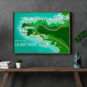 Surfkarte Bretagne, Surfkarte Bretagne Frankreich
