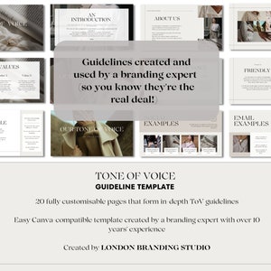 Copywriting & content | Neutral branding guidelines | Tone of voice | Brand style guide | Template kit | Brand strategy | Canva customisable