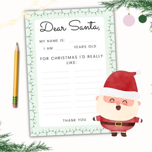 Lista de deseos navideños, carta a Papá Noel, A4/A5