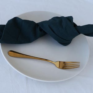 Full Black Cotton Cloth Napkins: Reusable Rustic Wedding Napkin