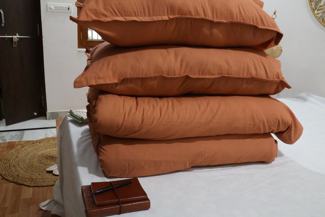Brown Linen Three Piece Set