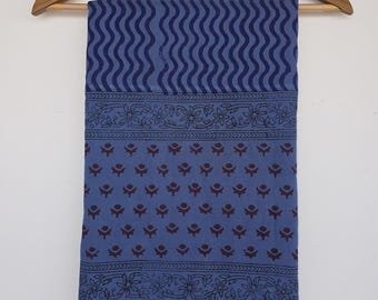 Hand Block Print Organic Cotton Sarong: Beach Wrap Cover-Up,