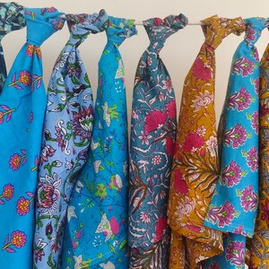 100 Pack Floral Cotton Napkins: Hand Block Printed Mix & Match Set