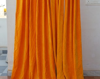 Yellow Luxury Velvet Curtains for Living Room, Blackout Window Panels, Heavy Soft Drapes, Custom Length, Modern Home Decor