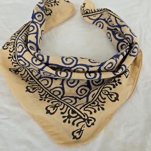 Indian Organic Cotton Bandana Scarf Soft, Scarf, Foulard,Neckerchief, Necktie Face Mask,Hijab,Hand Made Gift for Mom, Dad, Wife, Husband, Gf
