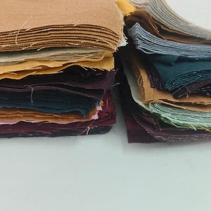 100 % coton, chutes de coton, couleurs lavées Lot de chutes de coton, chutes de tissu en coton, coton pour quilting, échantillons de coton