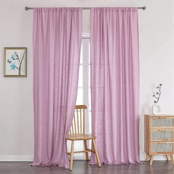Baby Pink Curtain Etsy