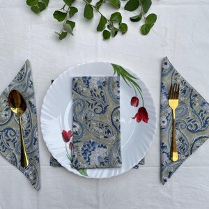 Rosa bedruckte Baumwollservietten (100er Set) - Handblock Boho Tischdekoration